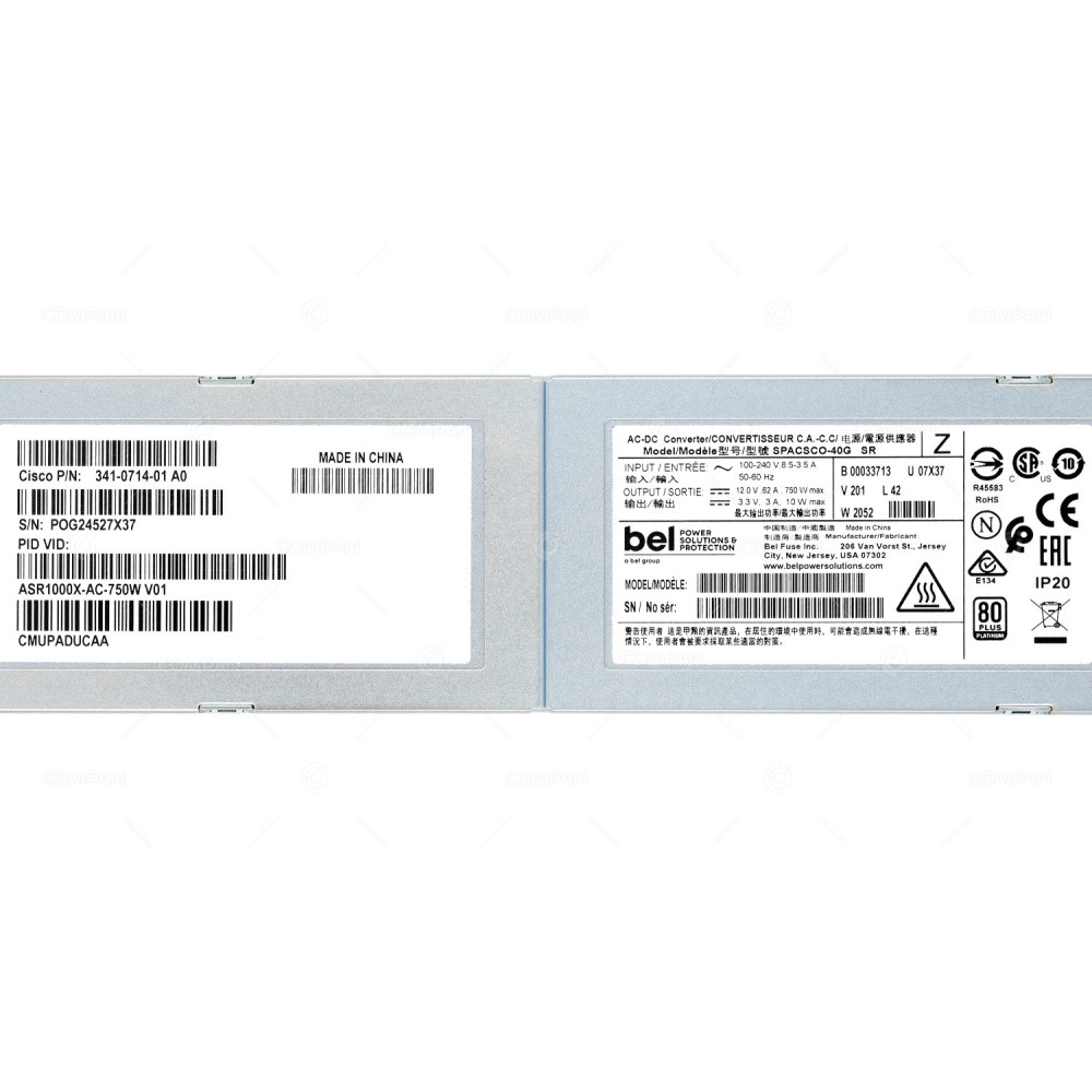 ASR1000X-AC-750W  CISCO 750W POWER SUPPLY FOR ASR1002-HX